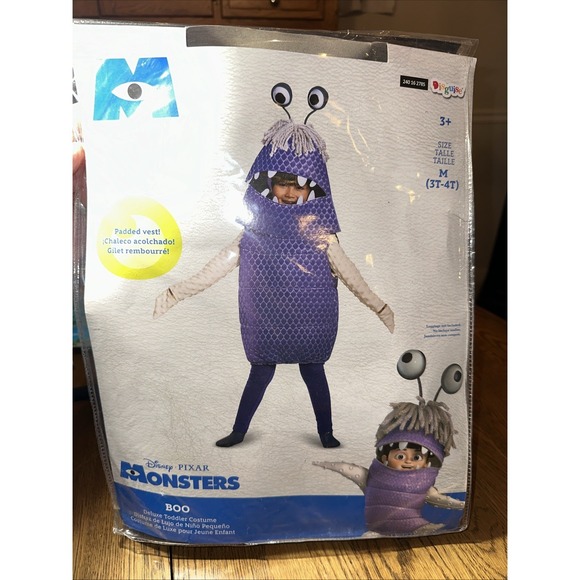 Disney Monsters Inc Boo Gibs Deluxe Costume Size 3t-4t - Picture 2 of 13